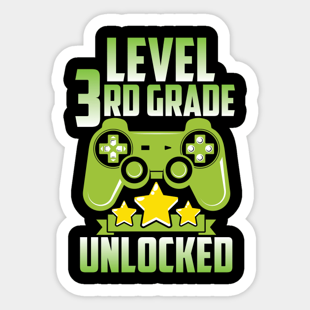 Level 3rd Grade Unlocked Sticker by ozalshirts